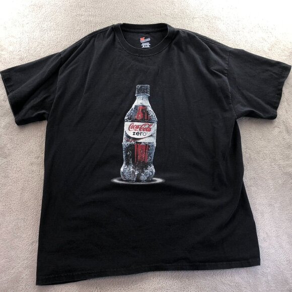 2 Coca-Cola Zero Men's T-Shirt XL Lot Of Two Black Short Sleeve - Picture 5 of 13